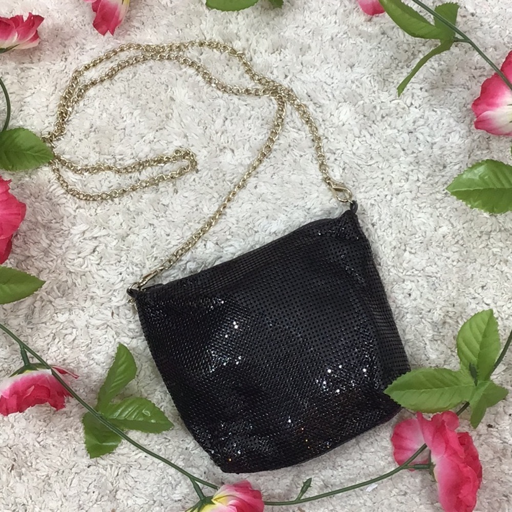 Vintage Whiting and Davis black mesh evening bag